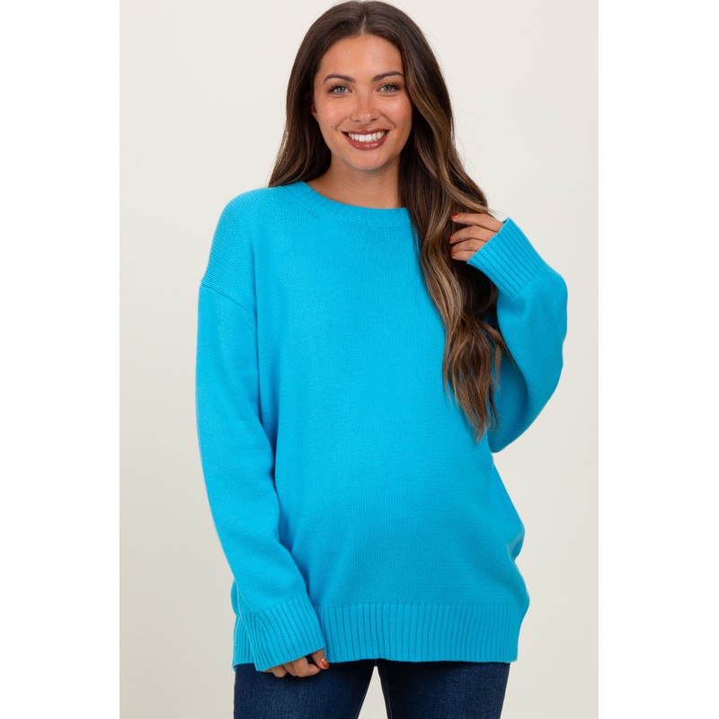 Aqua Soft Knit Basic Maternity Sweater