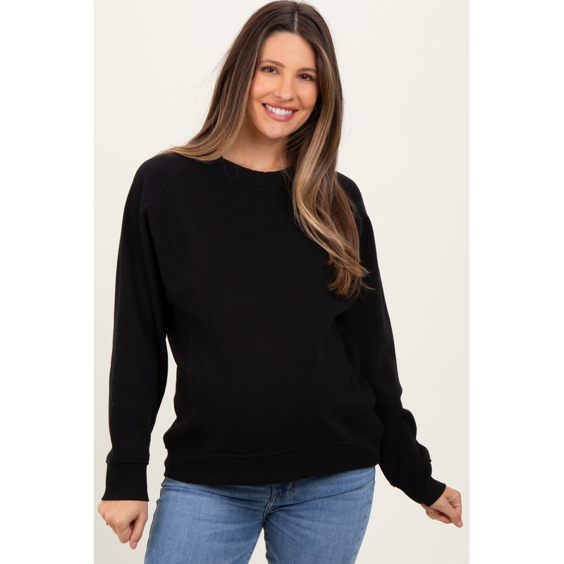 Black Fleece Maternity Sweatshirt