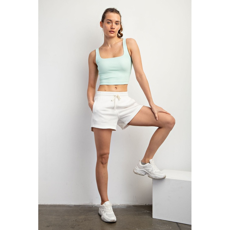 White Terry Shorts