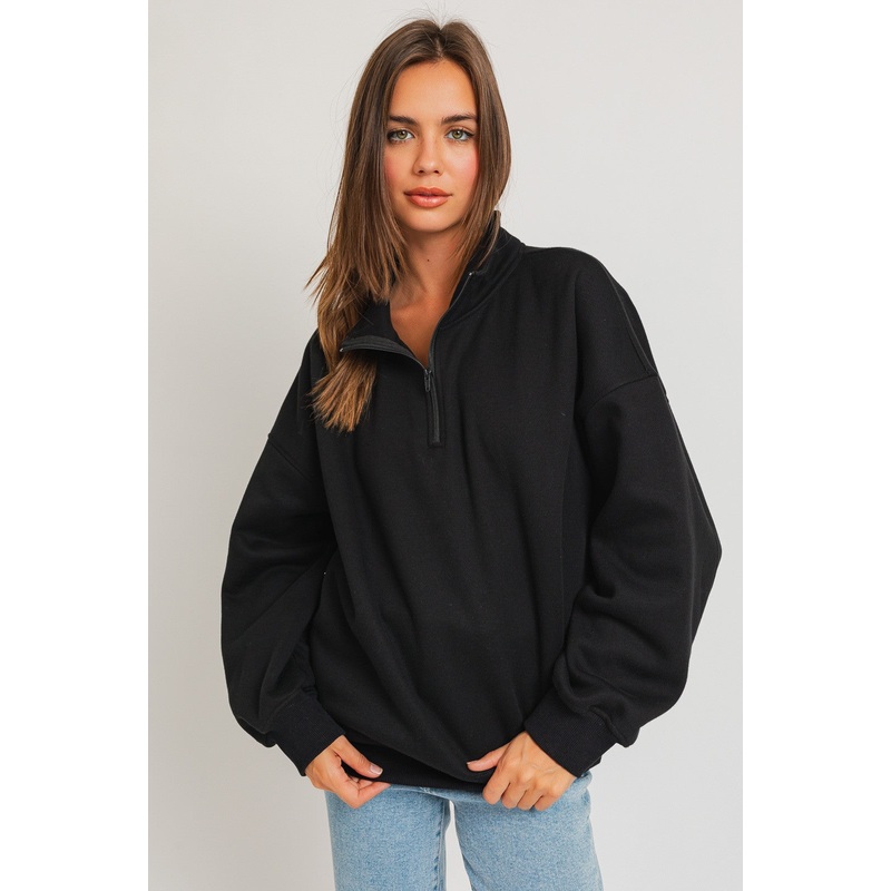 Black Half Zip Sweatshirt