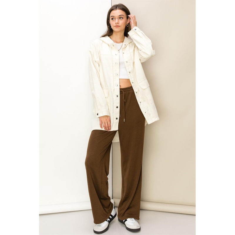 Brown Wide Leg Lounge Pants