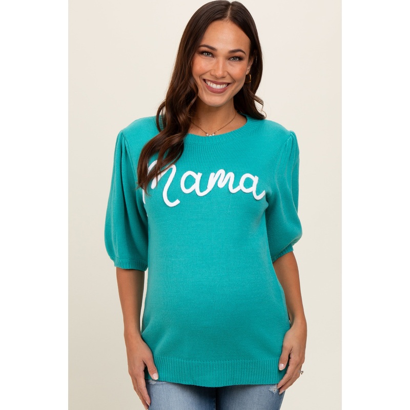 Teal Mama Maternity Sweater Top