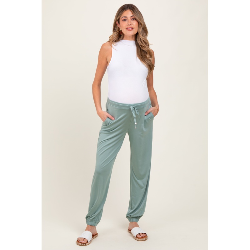Jade Drawstring Maternity Jogger Pants