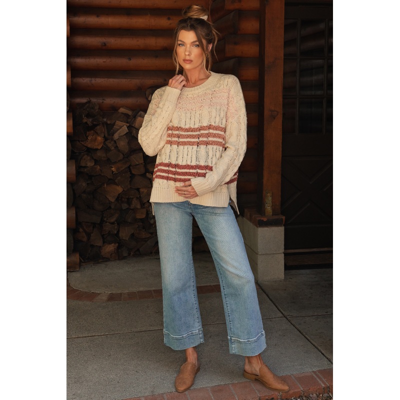 Light Blue Cuffed Wide Leg Maternity Jeans