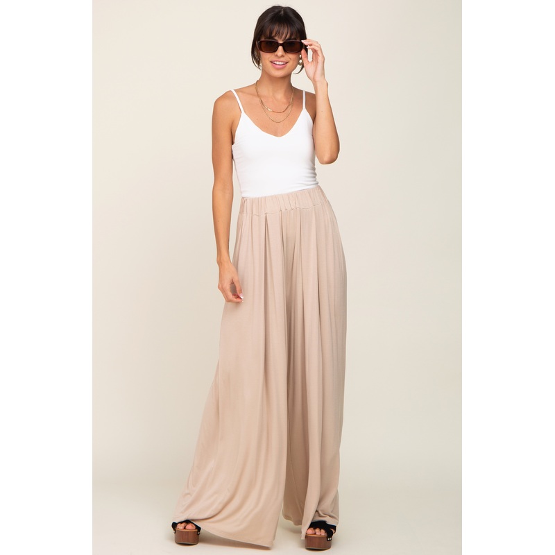 Cream Flowy Pants