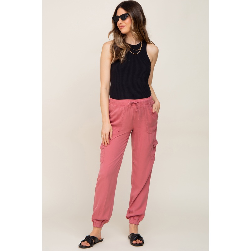 Mauve Maternity Jogger Pants