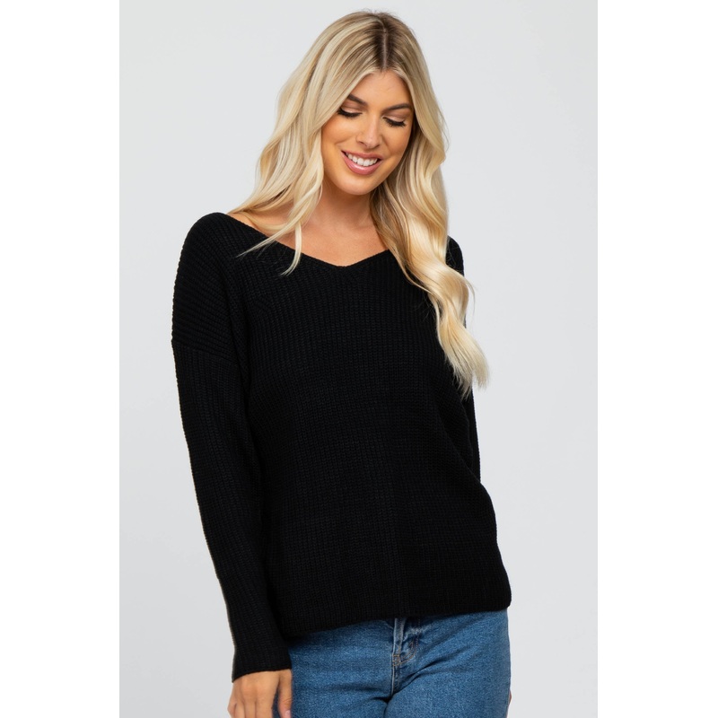 Black Knot Back Sweater