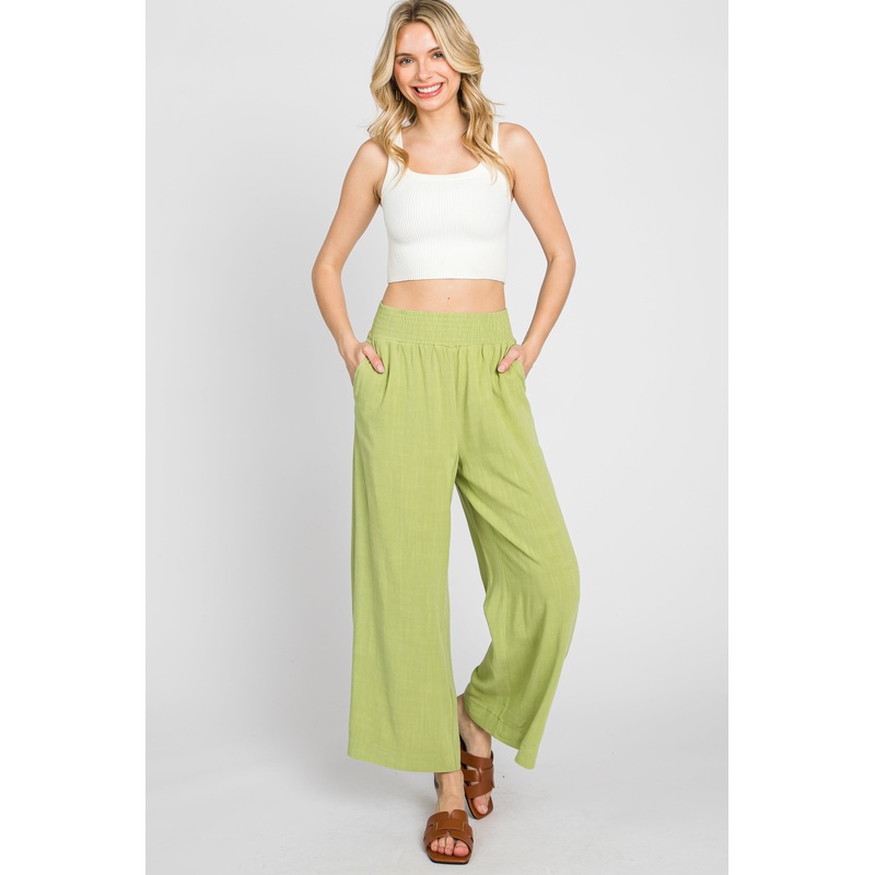 Light Olive Wide Leg Pants