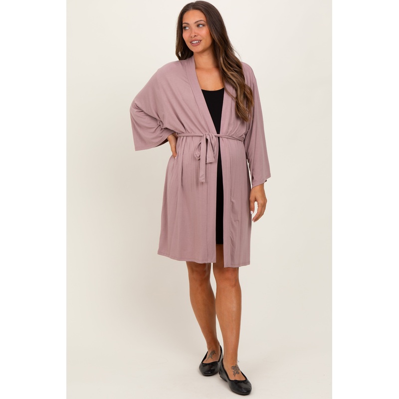 Mauve Delivery/Nursing Maternity Robe
