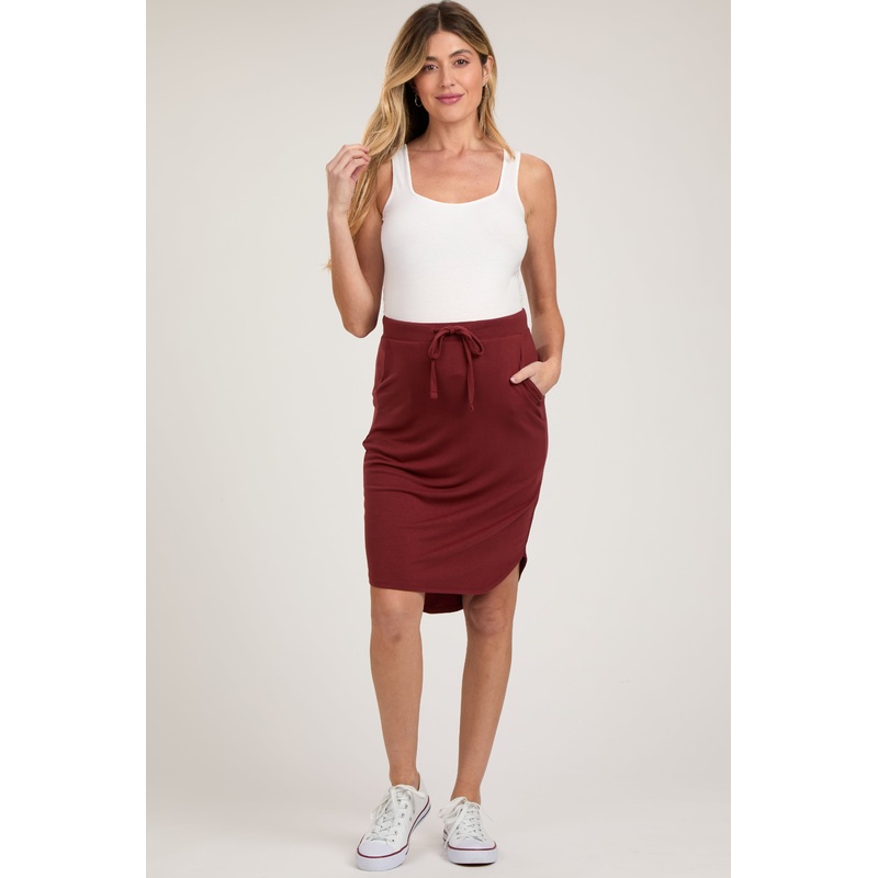 Rust Maternity Skirt