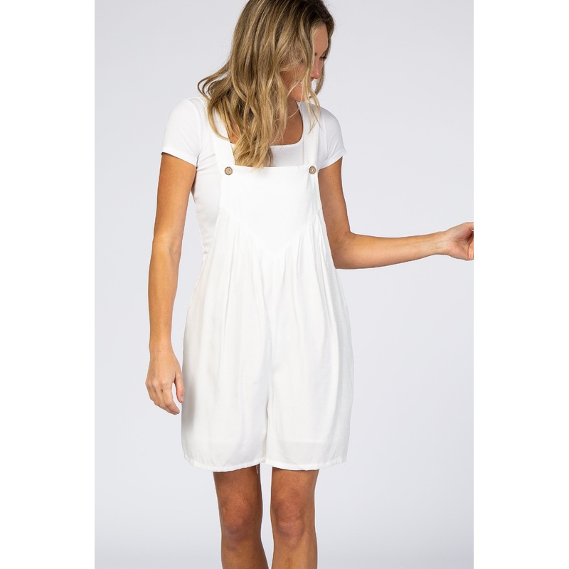 White Short Overalls