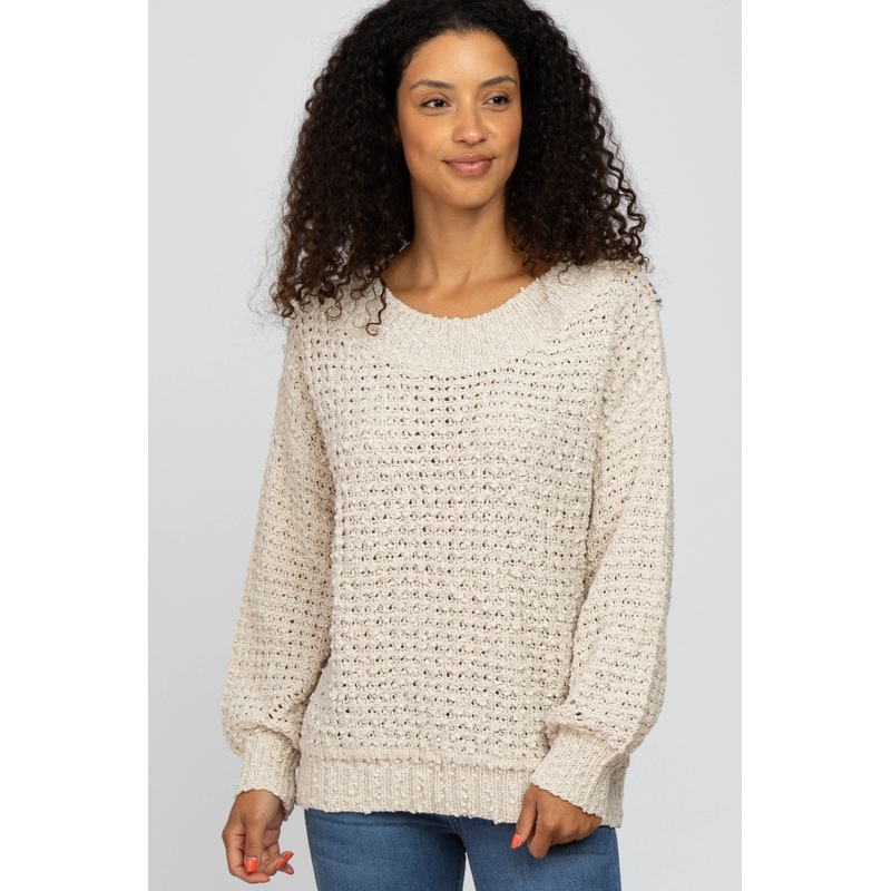 Beige Chunky Knit Sweater