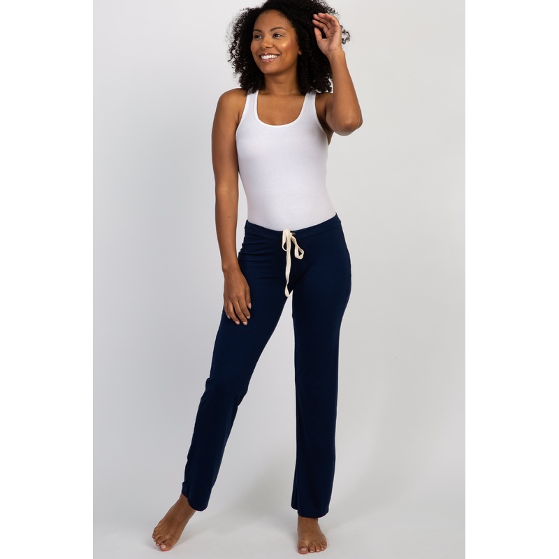 PinkBlush Navy Blue Drawstring Pajama Pants