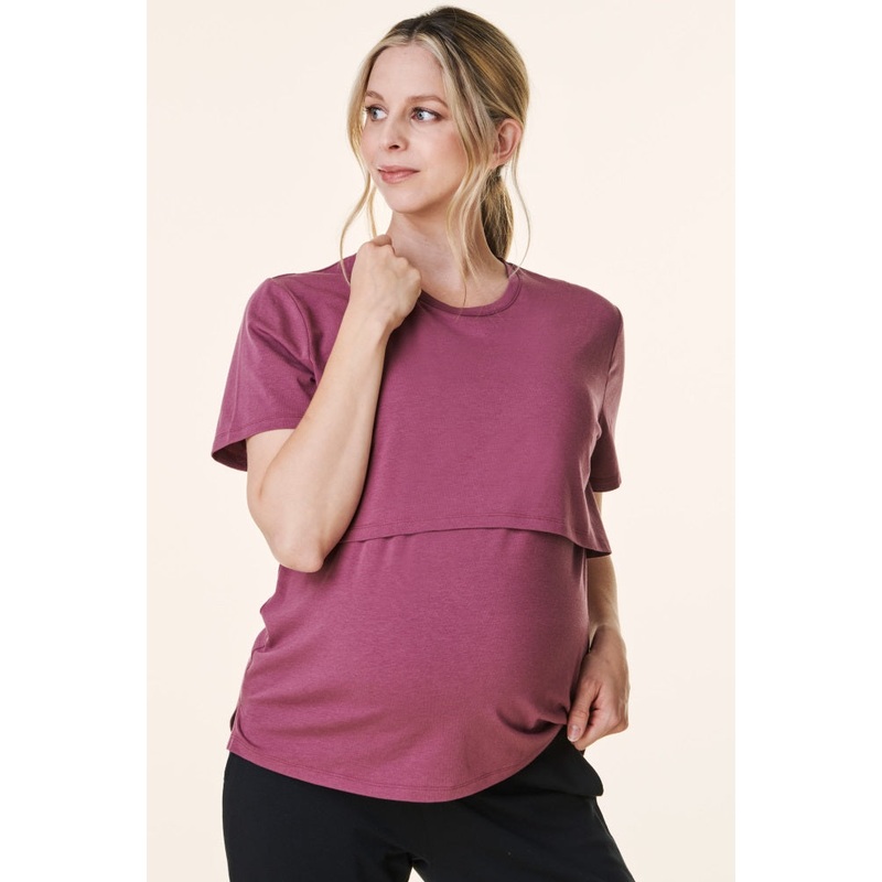 Plum Bravado Lift Up Nursing/Maternity Top