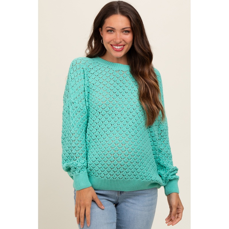 Aqua Knit Long Sleeve Maternity Top