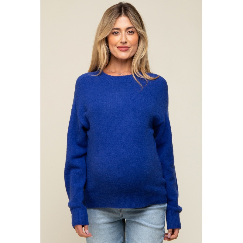Royal Blue Basic Maternity Sweater