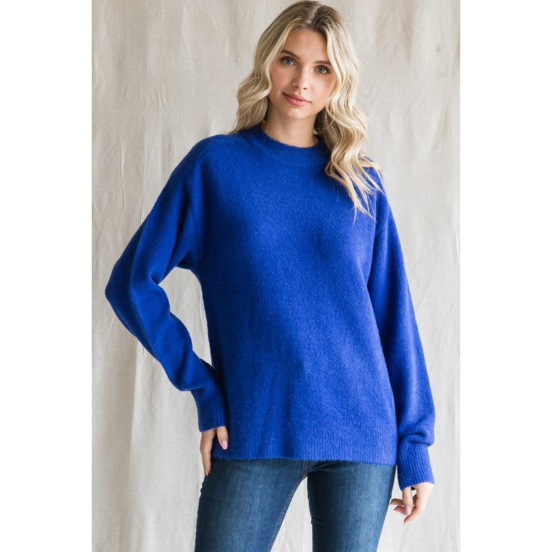 Royal Blue Basic Sweater