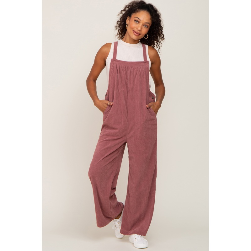 Mauve Corduroy Overalls