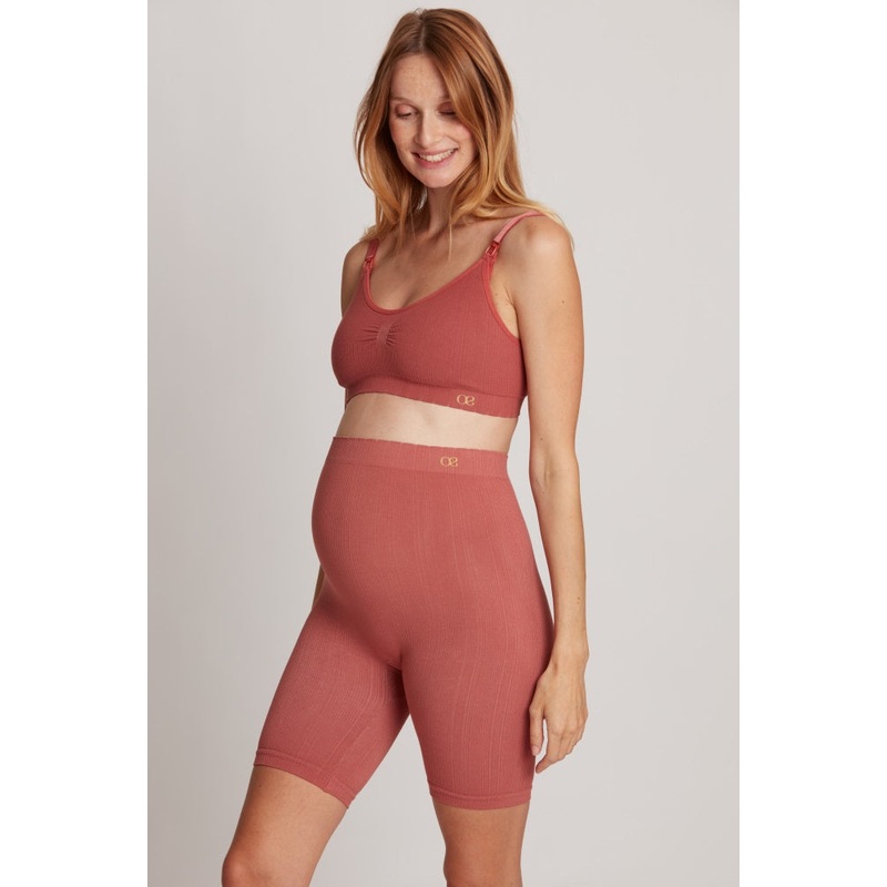 Rust Cache Couer Maternity Zoe Mid Thigh Shorts