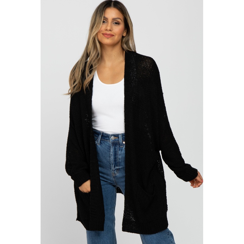 Black Cuff Sleeve Cardigan