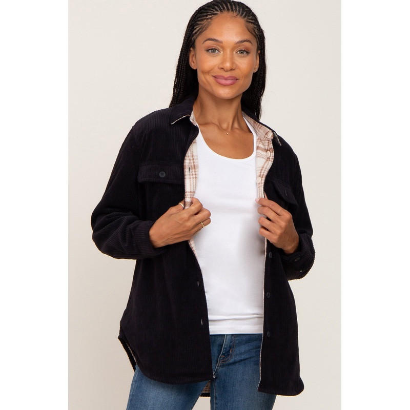 Black Reversible Shirt Jacket