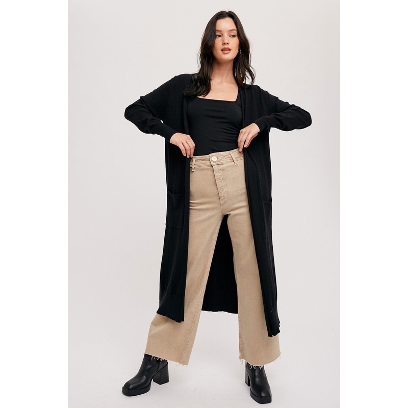 Black Long Cardigan