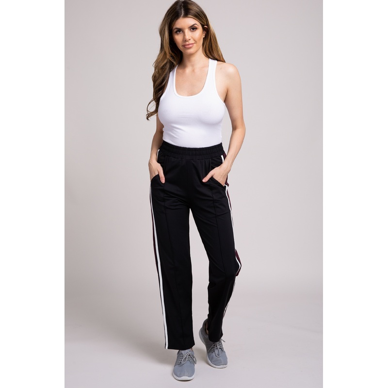 Black Striped Active Joggers
