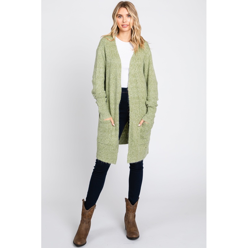 Sage Basic Knit Cardigan