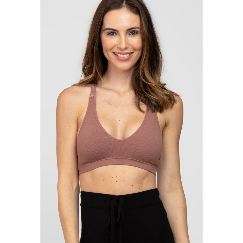 Mauve Lace Racerback Bralette
