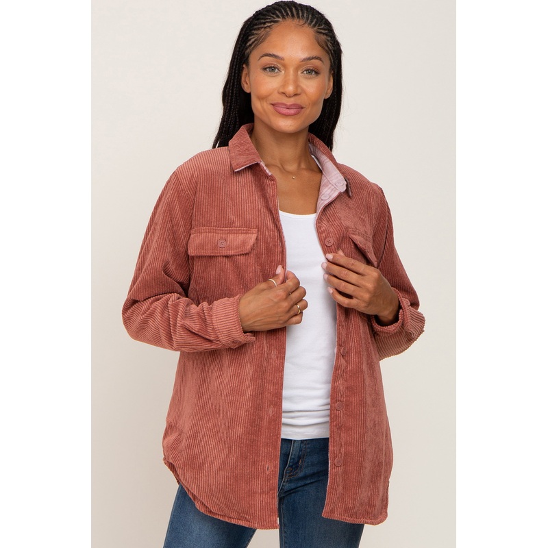 Rust Reversible Shirt Jacket