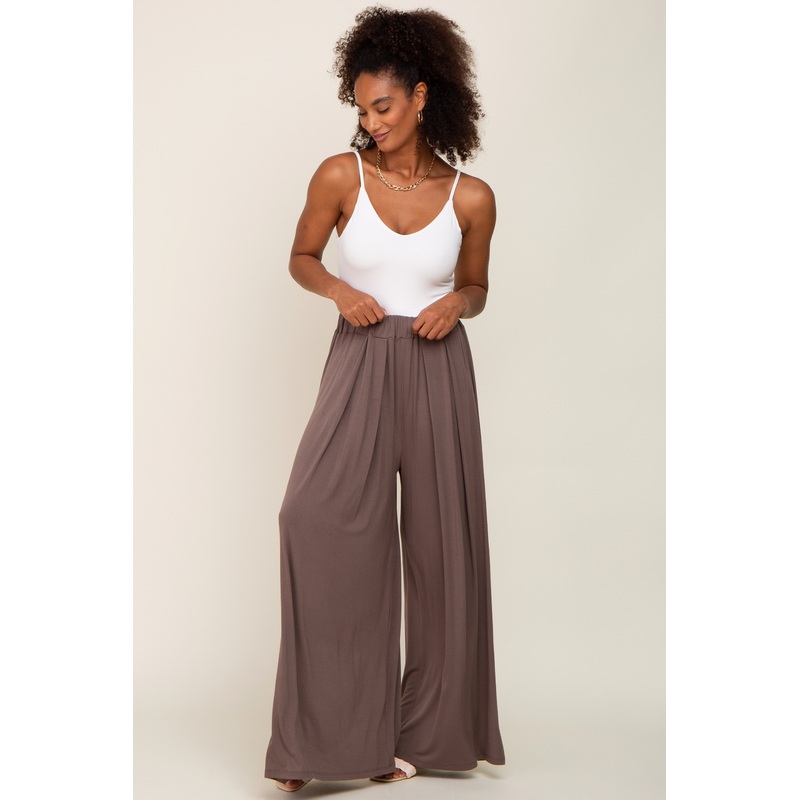 Brown Flowy Pants