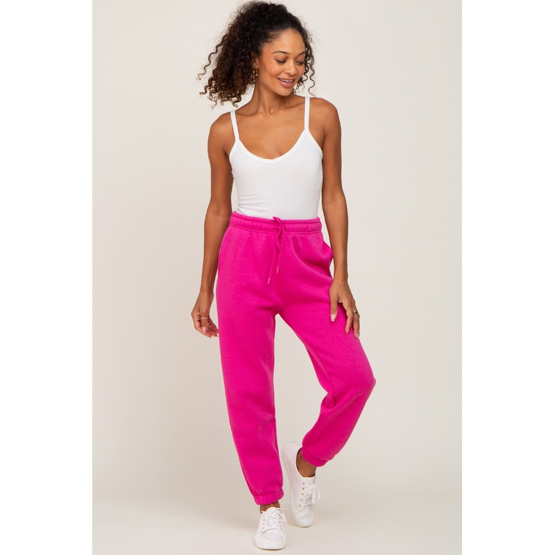 Fuchsia Basic Fleece Sweatpants