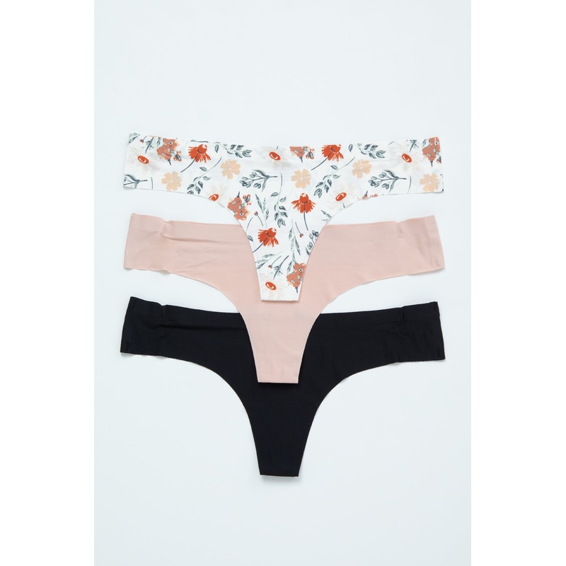 Multi-Color Floral Seamless Underwear Set
