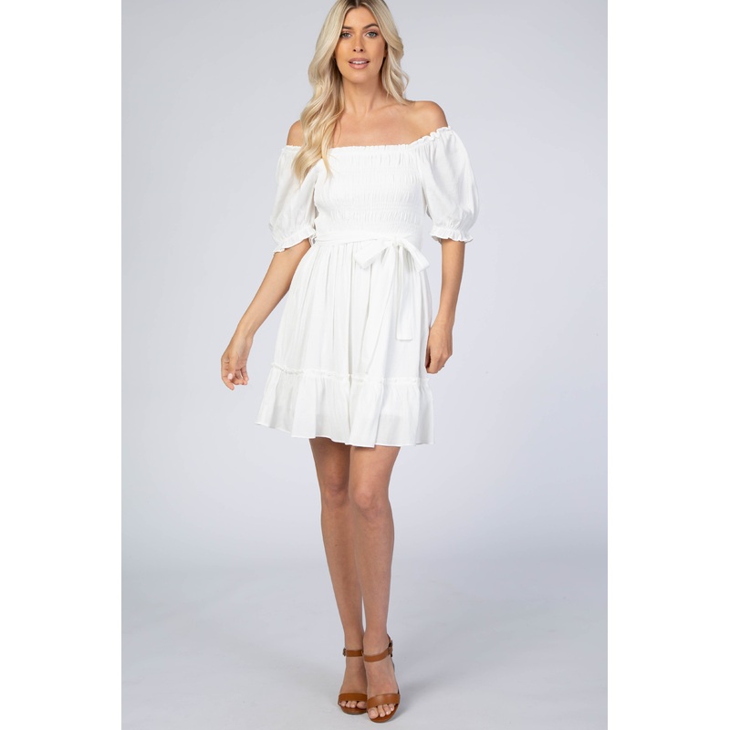 White Smocked Dress