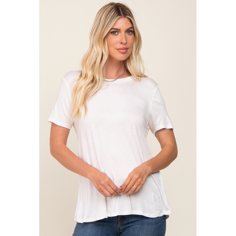 White Basic Tee