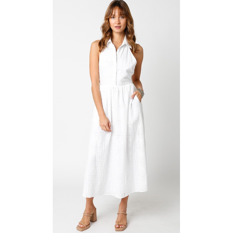 White Collared Dress
