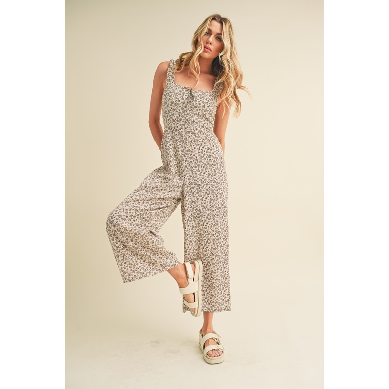 Ivory Printed Jumpsuit