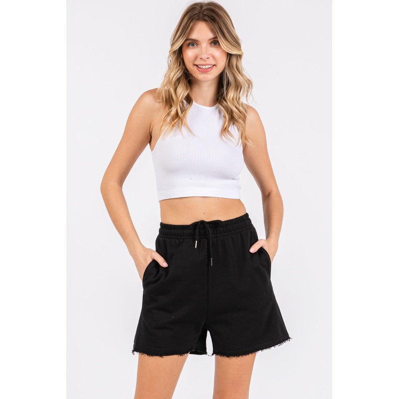 Black Drawstring Shorts