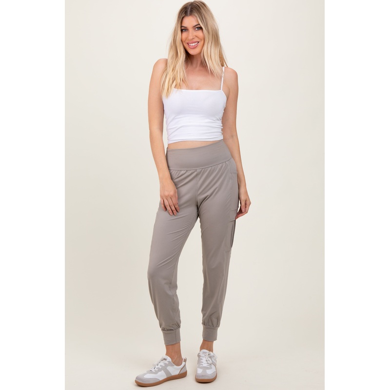 Grey Cargo Pocket Jogger Pants