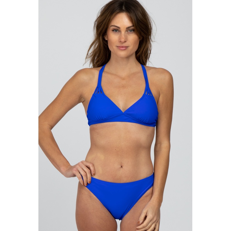 Royal Blue Strappy Two-Piece Bikini Set