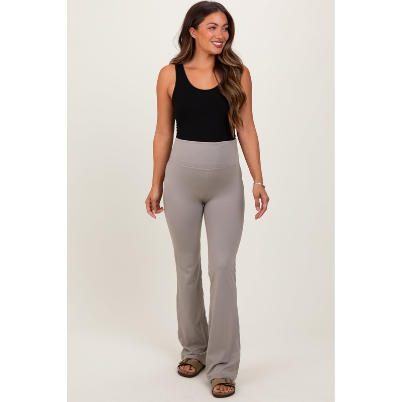 Light Grey Maternity Flared Leggings