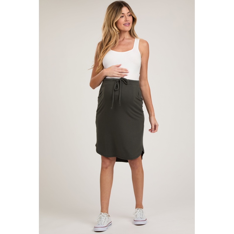 Charcoal Maternity Skirt