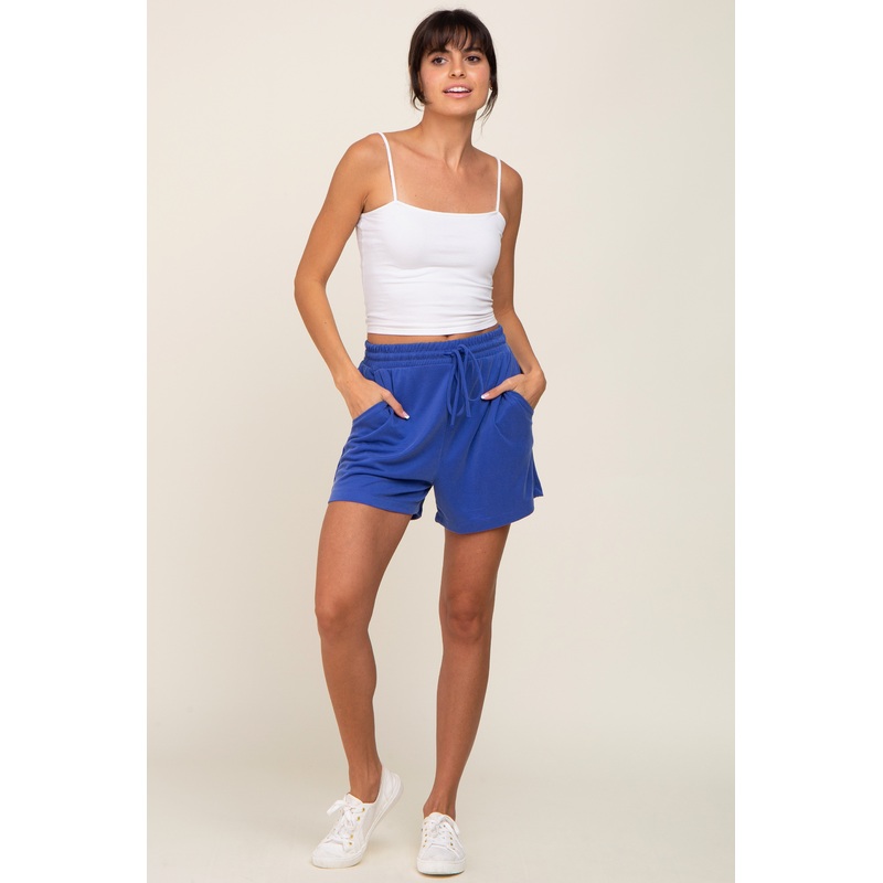 Royal Blue Drawstring Waist Shorts