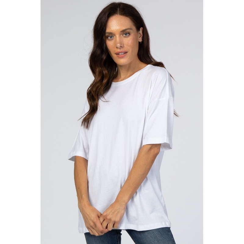 White Basic Short Sleeve Tee